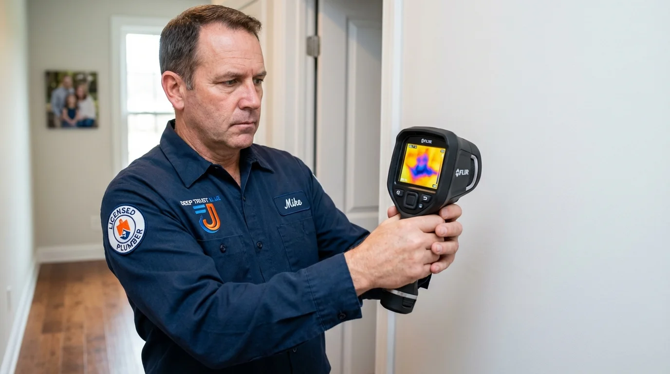 Thermal imaging leak detection by Johns Plumbing LLC in North Hero